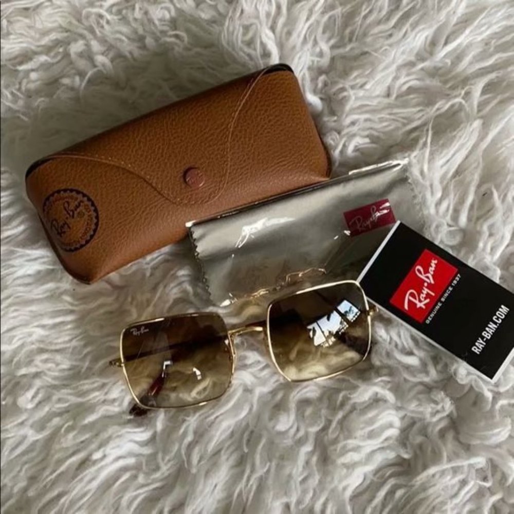 New Ray-Ban 1971 Brown Lens Square Sunglasse 54MM